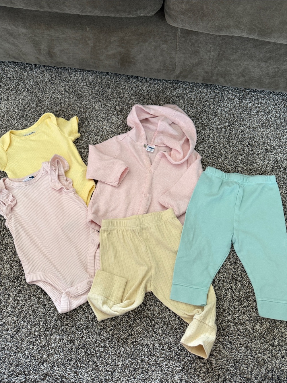 Baby Gap and Old Navy soft pastel basics bundle size 3-6m